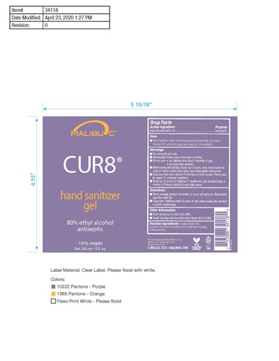 266 mL Label (Hand Sanitizer Gel 9 Oz Labe 80p)